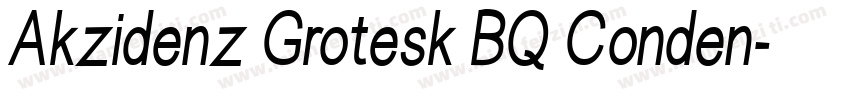 Akzidenz Grotesk BQ Conden字体转换
